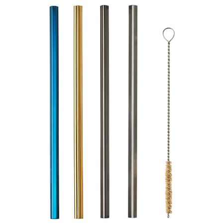 Трубочки для напитка, щеточка, 5 предмета, разные формы разные цвета IKEA LUFTTÄT ЛУФТТЭТ 205.612.88