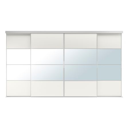 Дверь раздвижная, комбинация IKEA MEHAMN МЕХАМН, AULI АУЛИ, SKYTTA 195.002.67