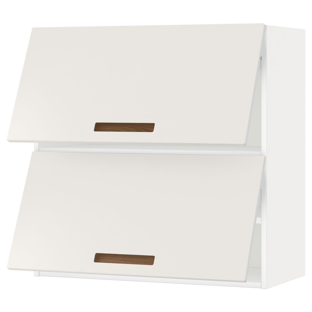 Навесной шкаф, 2 дверцы, горизонтальный МЕТОД, белый, Мэрста белый - схема-чертеж с размерами