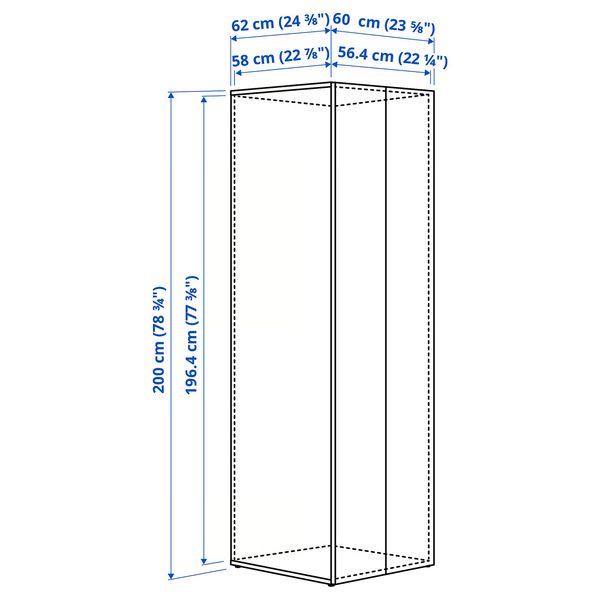 IKEA, дополнительный ракурс - схема-чертеж с размерами