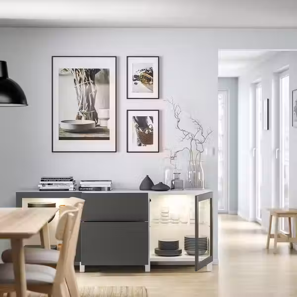 BESTÅ Комбинация для хранения с ящиками - схема-чертеж с размерами