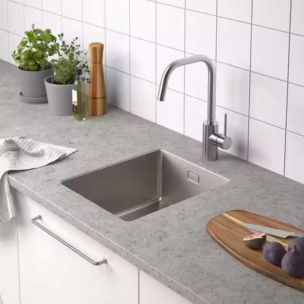 VRESJÖN ВРЕШЁН Одинарная врезная мойка - нержавеющ сталь 37x44 см - фото 3