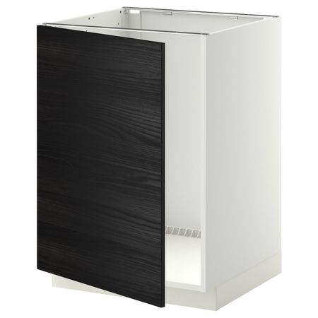 Напольный шкаф для раковины, белый, Тингсрид черный 60x60 см IKEA МЕТОД 692.248.18