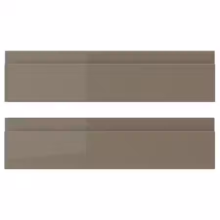 VOXTORP Фронтальная панель ящика - глянцевый темный серо-коричневый 40x10 см
