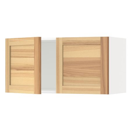 Навесной шкаф с 2 дверцами, белый/Торхэмн ясень 80x40 см IKEA METOD МЕТОД 794.468.52