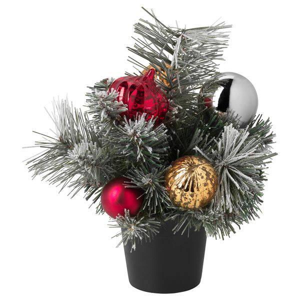 Искусственное растение в горшке ФЕЙКА, украшение (10.5 см) - схема-чертеж с размерами