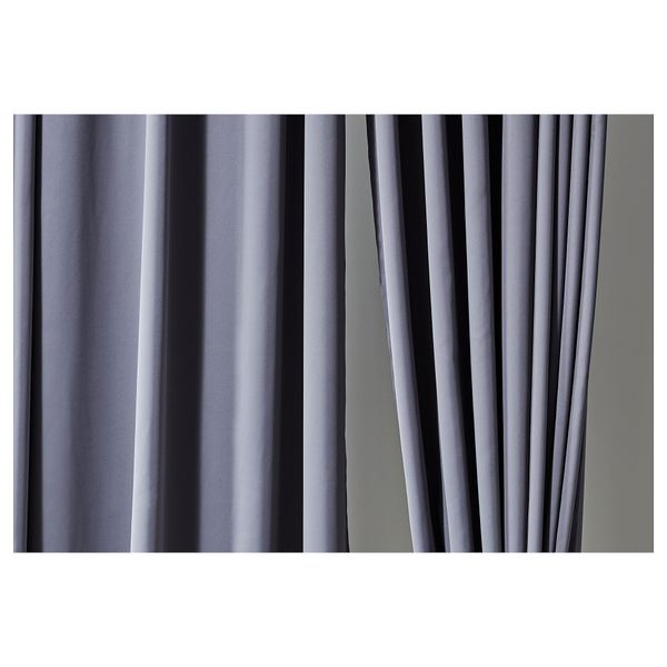 Гардины, блокирующие свет, 2 шт., серый, 145x300 см IKEA HILLEBORG ХИЛЛЕБОРГ 304.250.35 - схема-чертеж с размерами