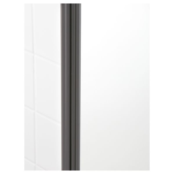 Высокий шкаф с зеркальной дверцей ГОДМОРГОН, глянцевый серый (40x30x192 см) - схема-чертеж с размерами