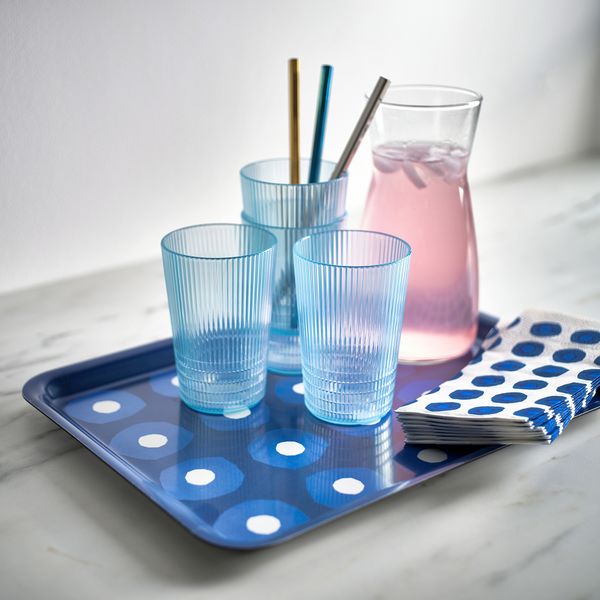 Поднос, с рисунком, синий, 28x37 см IKEA PILLERSTA ЛЕРСТАRR 805.973.31 - схема-чертеж с размерами