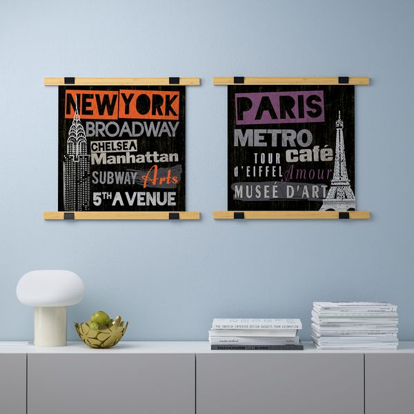 Постер, Города, 50x50 см IKEA DRÖMBILD ДРЁМБИЛЬД 604.424.20 - схема-чертеж с размерами