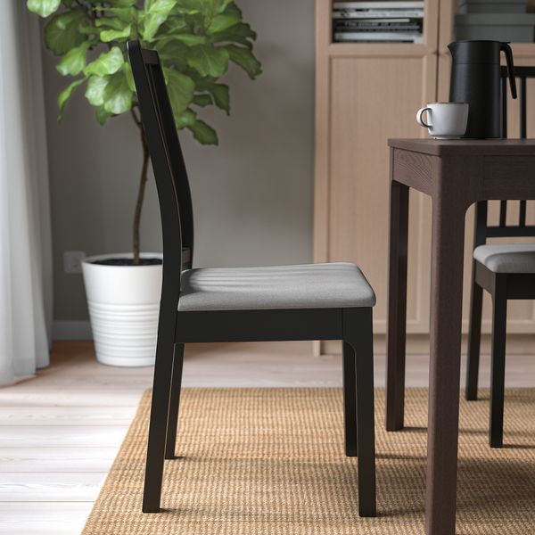 Стул, черный, Orrsta светло-серый IKEA EKEDALEN ЛЕН ЭКЕДАЛЕН 004.343.95 - фото 3