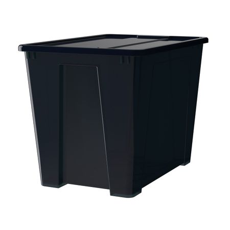 Контейнер с крышкой, черный, 57x39x42 см/65 л IKEA САМЛА 498.949.46