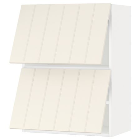 Навесной горизонтальный шкаф/2двери, белый/Хитарп белый с оттенком 60x80 см IKEA METOD МЕТОД 993.939.23
