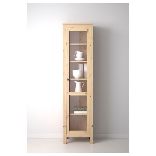 Шкаф-витрина ХЕМНЭС, светло-коричневый (49x197 см) - фото 2