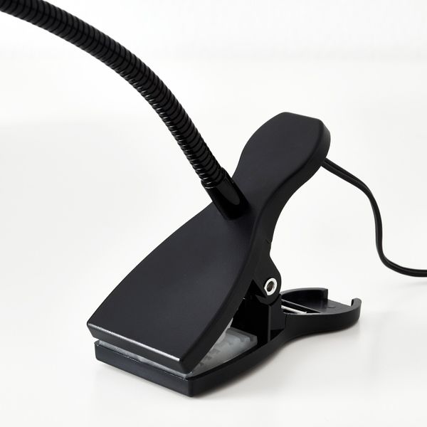 Софит настенный, с зажимом, светодиодн, черный IKEA ЯНШО 303.607.17 - схема-чертеж с размерами