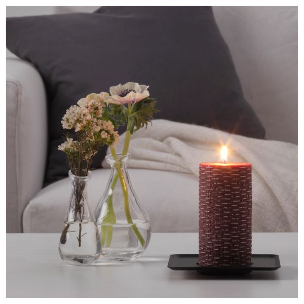 Неароматическая свеча формовая ЭКЗЕТ, коричневый (14 см) - схема-чертеж с размерами