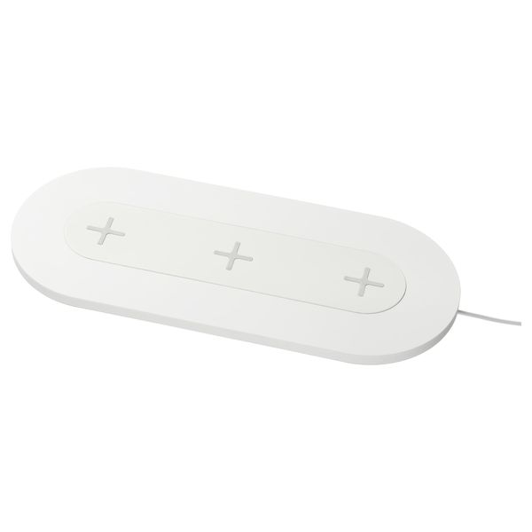 Тройн подставка для/беспровод зарядки НУРДМЭРКЕ, белый - фото 1