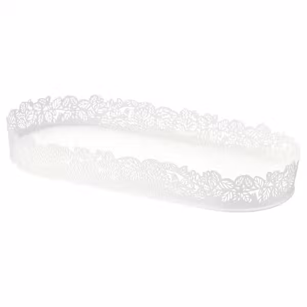 SAMVERKA Тарелка для свечи - овал белый 35x15 см - фото 1