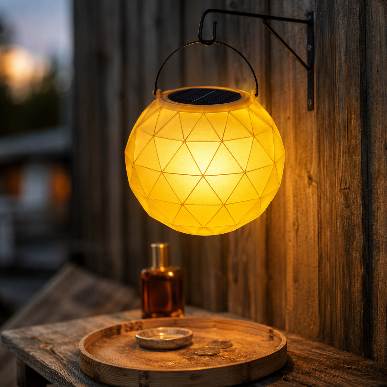 Closeup solvinden lamp