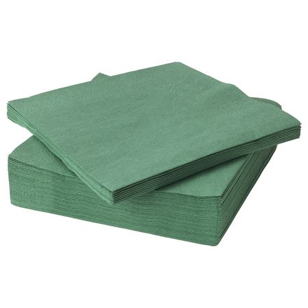 Салфетка бумажная, темно-зеленый 40x40 см IKEA FANTASTISK ФАНТАСТИСК 204.259.98