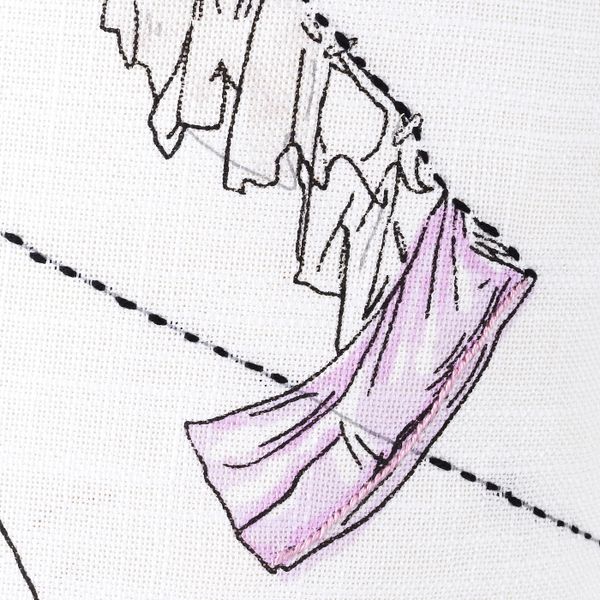 Чехол на подушку, белый розовый/ручная работа 50x50 см IKEA LOKALT ЛОКАЛЬТ 704.994.92 - схема-чертеж с размерами