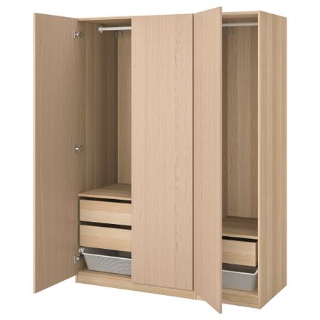 Гардероб, под беленый дуб, Forsand под беленый дуб, 150x60x201 см IKEA PAX ПАКС 993.001.70
