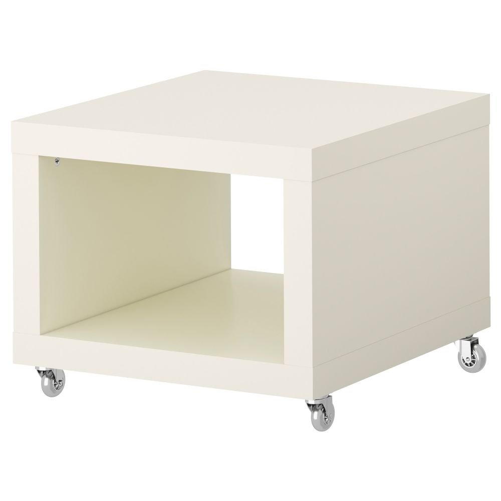 Стол приставной на колесах ЛАКК, белый (55x55 см) - фото 1