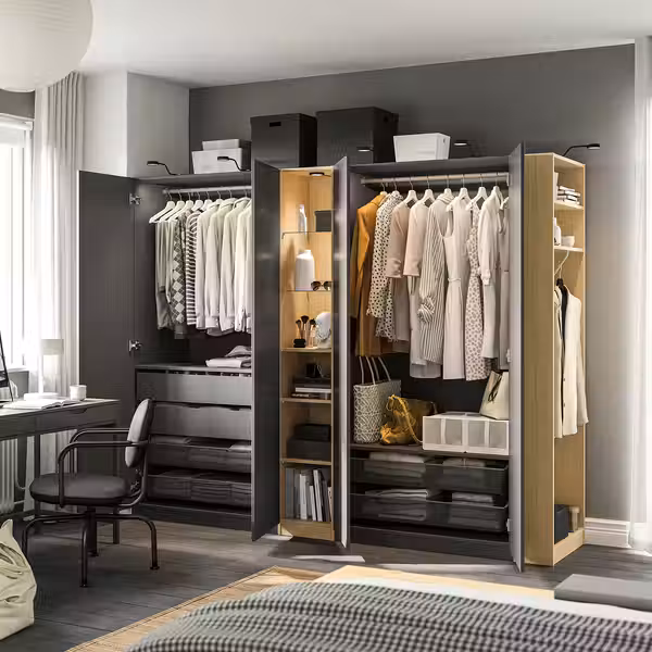 PAX / FORSAND Гардероб, комбинация - схема-чертеж с размерами