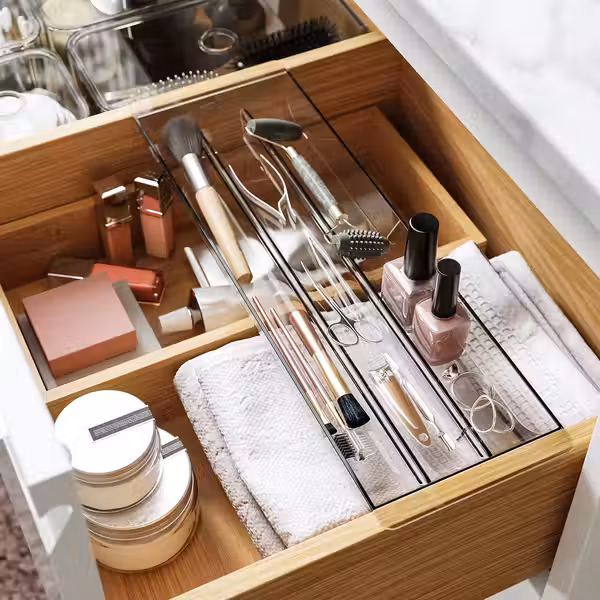 VISSLAÅN Органайзер для ящика - серый 35x11x3 см - схема-чертеж с размерами