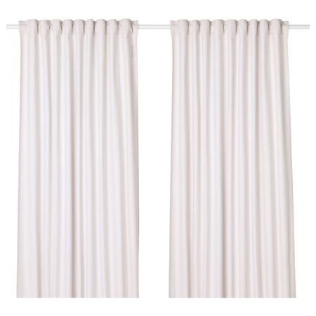 Гардины, 2 шт., бежевый 145x300 см IKEA TIBAST ТИБАСТ 803.967.47