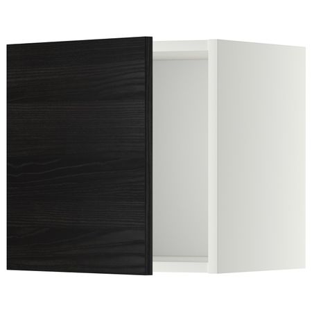 Шкаф навесной, белый, Тингсрид черный 40x40 см IKEA МЕТОД 192.247.45
