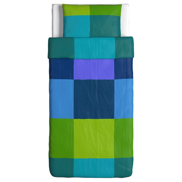 Пододеяльник и 1 наволочка БРУНКРИСЛА, синий - схема-чертеж с размерами