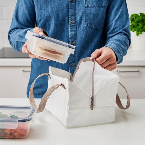 Сумка для/завтраков, белый, бежевый 22x17x16 см IKEA IKEA 365+ ИКЕА/365+ 604.800.25 - фото 3