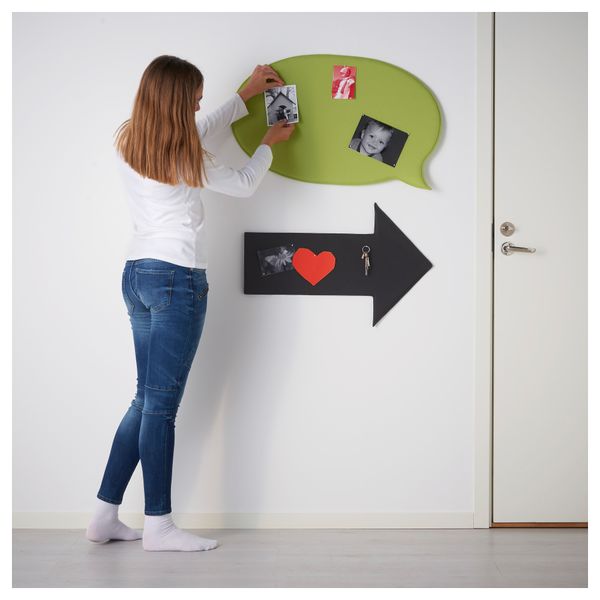 Доска для записей, 2 шт. УППВИСА, черный, зеленый - схема-чертеж с размерами