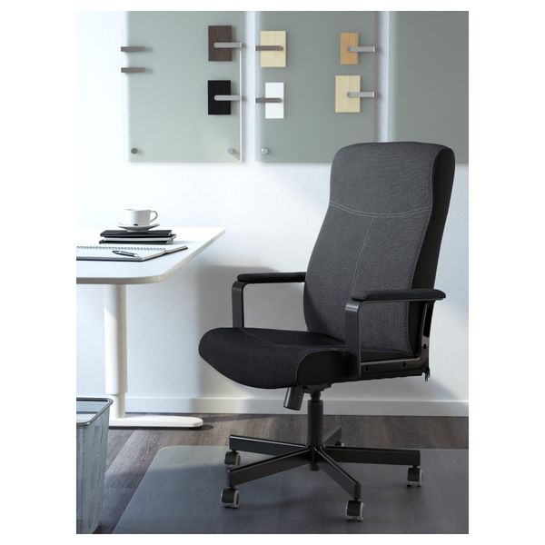 Рабочий стул МАЛЬКОЛЬМ, Эдшен Эдшен ткань черный - фото 7