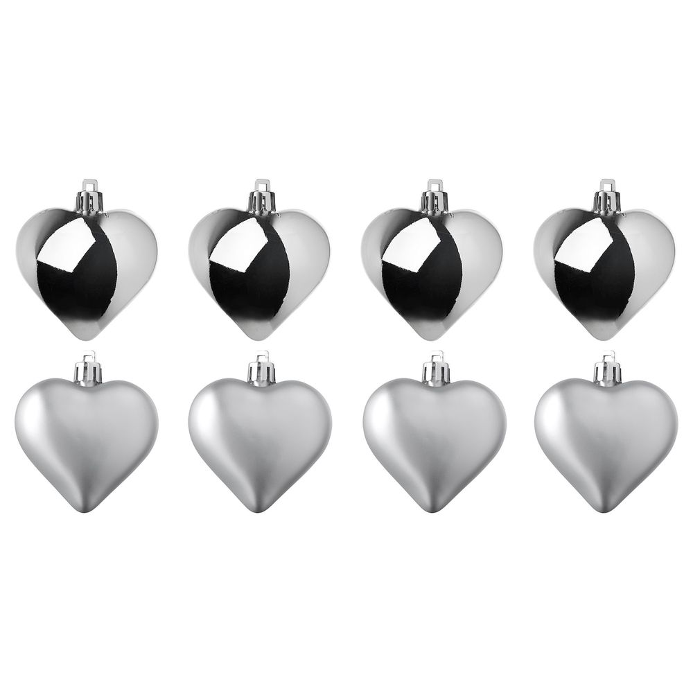 Украшение подвесное, в форме сердца серебристый IKEA VINTER 2020 ВИНТЕР 2020 304.757.37 - фото 1