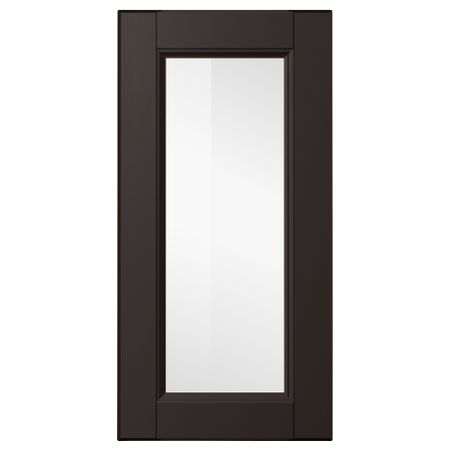 Стеклянная дверь ЛАКСАРБИ, черно-коричневый