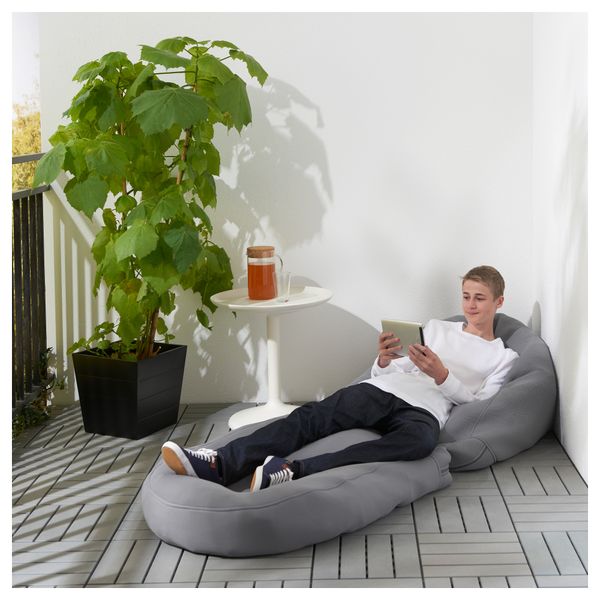 Пуф-мешок для дома/сада БУССЭН, серый - фото 3