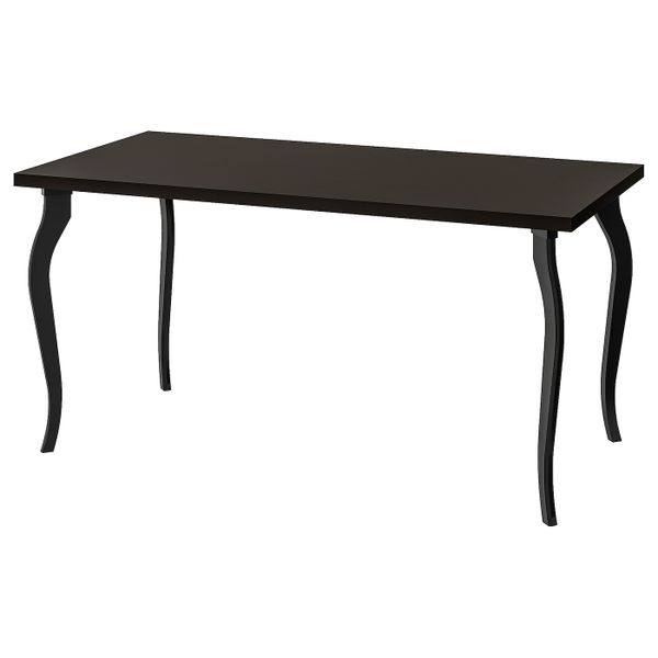Стол, черно-коричневый/черный 150x75 см IKEA LINNMON ЛИННМОН / LALLE ЛАЛЛЕ 592.793.40 - схема-чертеж с размерами