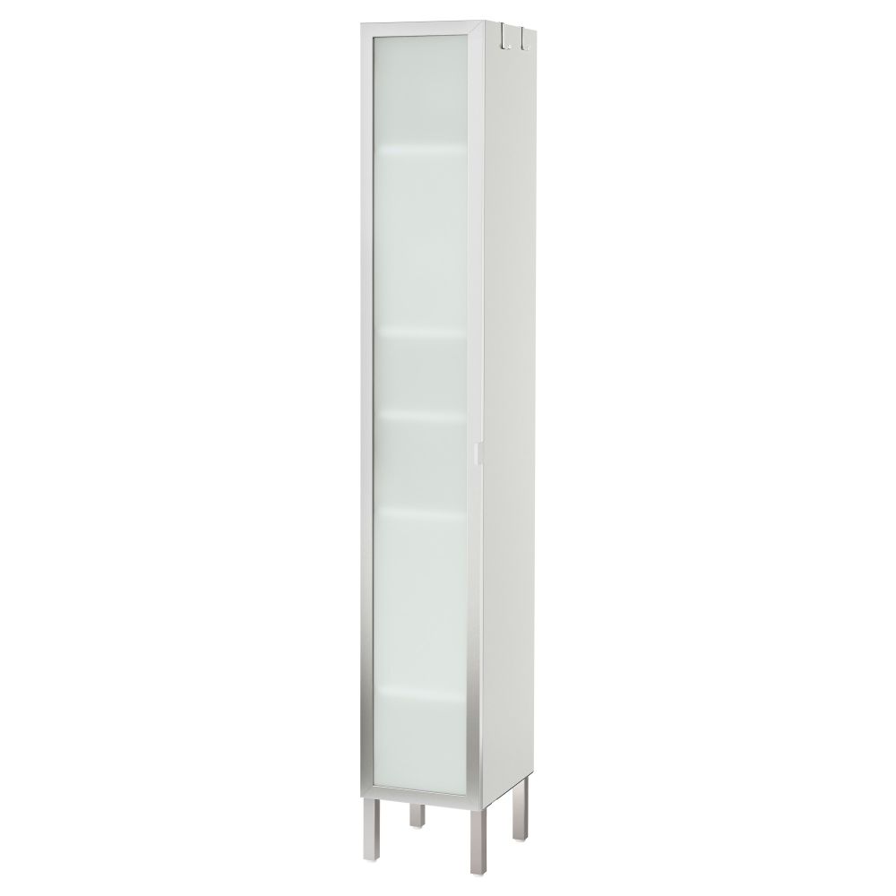 Шкаф высокий 1-дверный ЛИЛЛОНГЕН, алюминий - фото 1