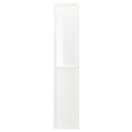 Панельная, стекляная дверца, белый 40x192 см IKEA OXBERG ОКСБЕРГ 903.834.19