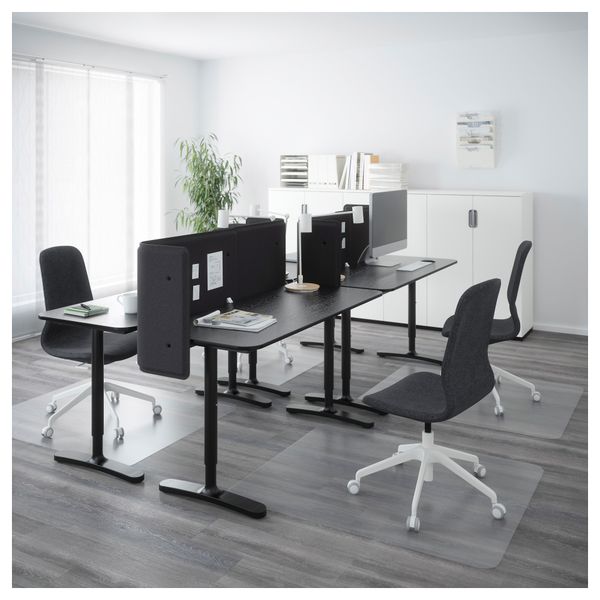 Стол, комбинация БЕКАНТ, черно-коричневый, черный (280x120 см) - фото 1