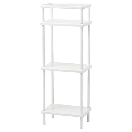 Стеллаж с вешалкой для полотенец, белый 40x27x108 см IKEA DYNAN ДИНАМ 403.689.87