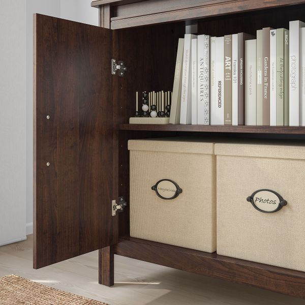 Высокий шкаф с дверцей, коричневый 80x190 см IKEA BRUSALI БРУСАЛИ 504.397.67 - фото 4