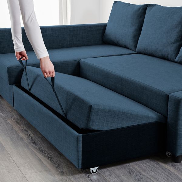 Угловой диван-кровать с отделением для/хран, Шифтебу темно-синий IKEA FRIHETEN ФРИХЕТЭН 804.191.45 - фото 5