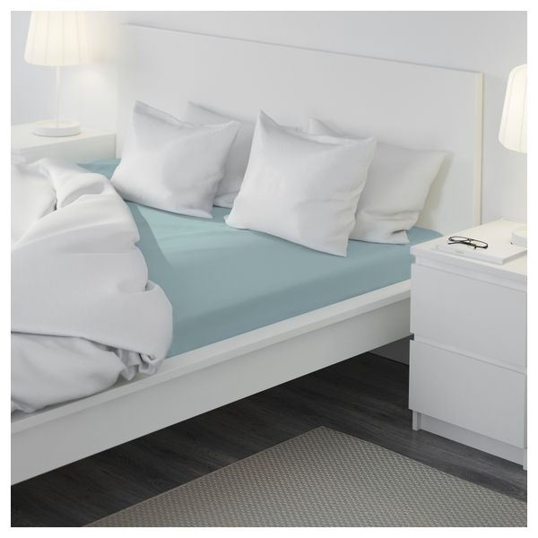 Простыня натяжная ДВАЛА, голубой - фото 3