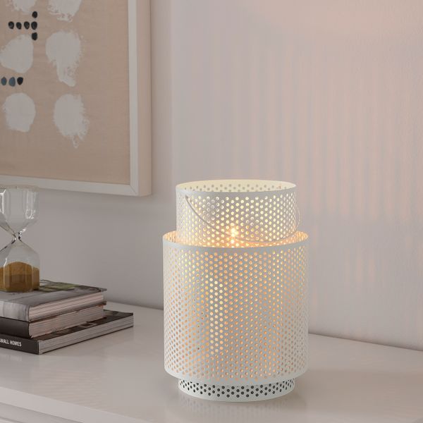 Фонарь для формовой свечи, белый 26 см IKEA BEHÄRSKA БЕГЕРСКА 904.259.52 - фото 2