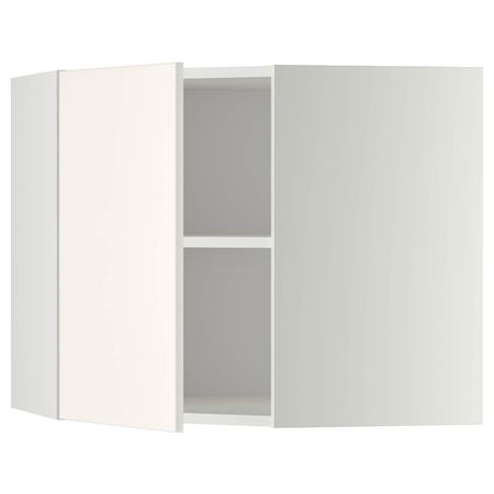 Угловой навесной шкаф с полками, белый/Веддинге белый 68x60 см IKEA METOD МЕТОД 592.240.03