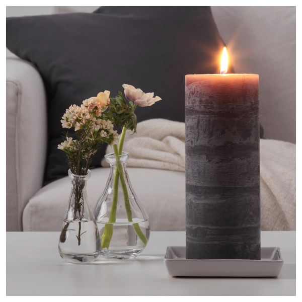 Формовая свеча, ароматическая ВАКАНТ, Дни осени серый, серый (25 см) - фото 2