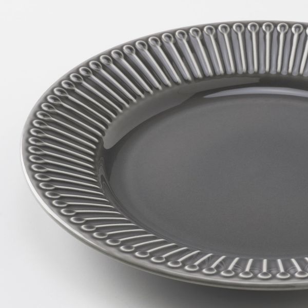 Тарелка десертная, каменная керамика серый 21 см IKEA STRIMMIG СТРИММИГ 004.431.92 - фото 2